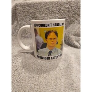 The Office Dwight Schrute "Undivided Attention" Ceramic Mug Holds 20 Ounces NBC